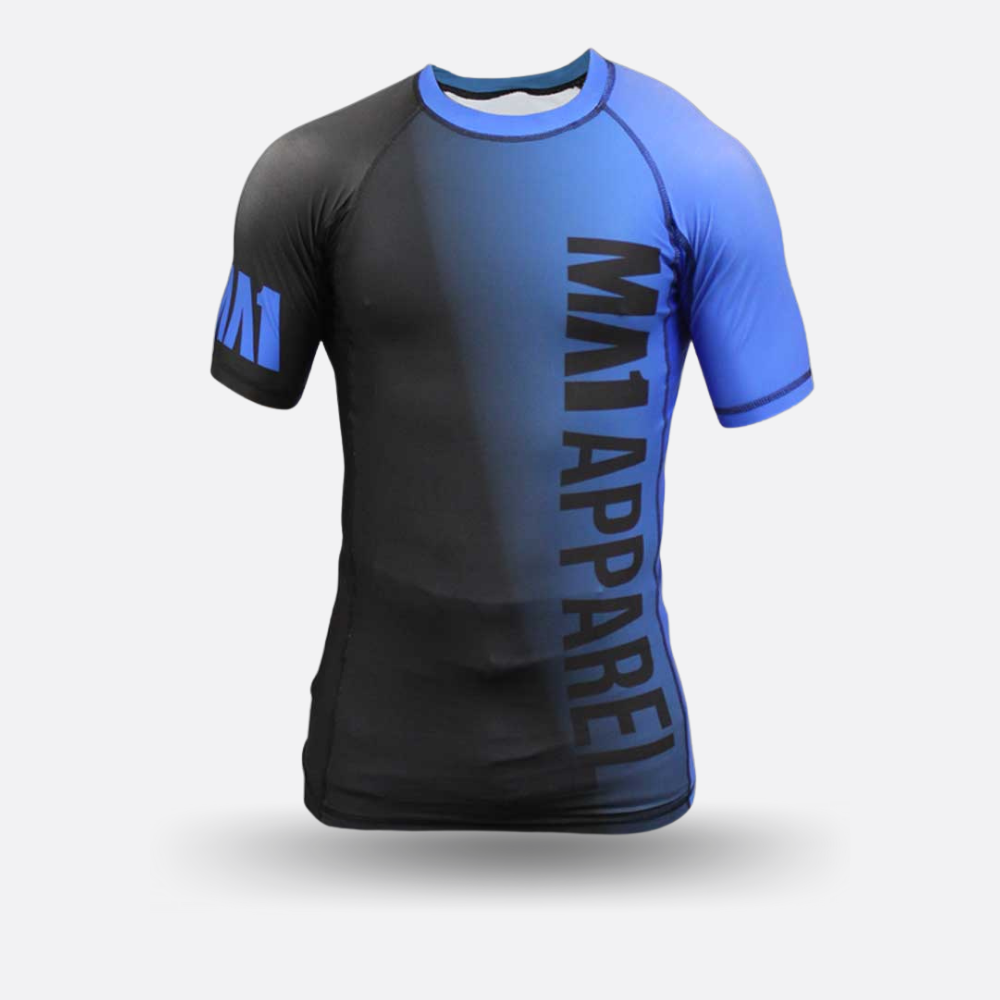 MA1 Short Sleeve Rash Guard - Gradient Blue