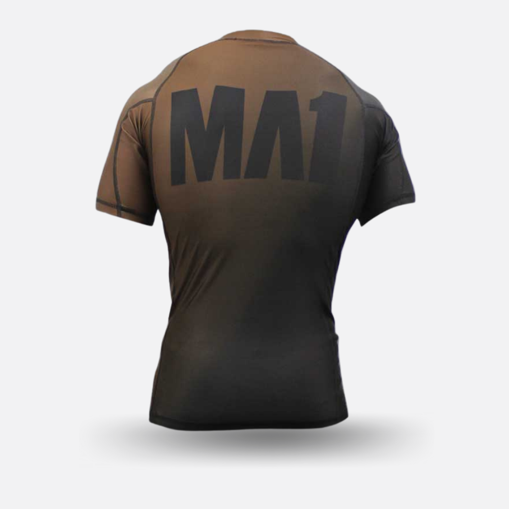 MA1 Short Sleeve Rash Guard - Gradient Brown
