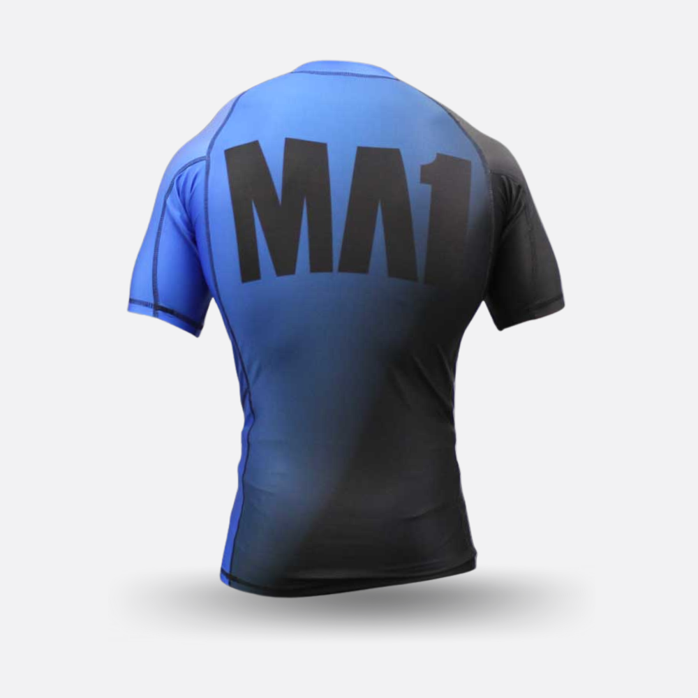 MA1 Short Sleeve Rash Guard - Gradient Blue