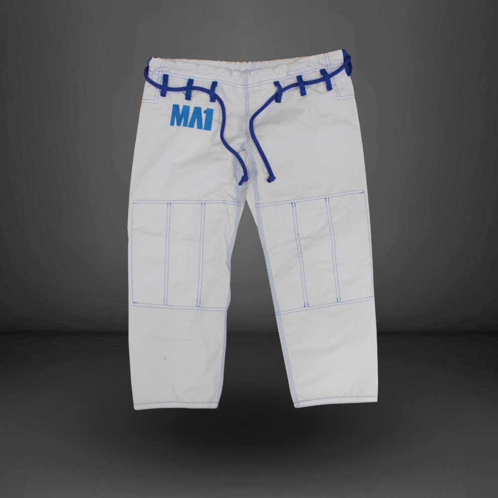 MA1 Female Premium Comp Gi Pants - White, Blue & Grey