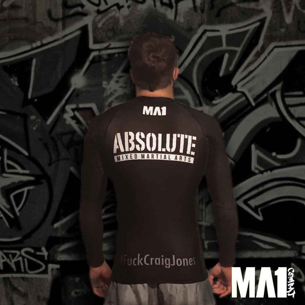 MA1 #FuckCraigJones Long Sleeve Rash Guard. Model: Craig Jones