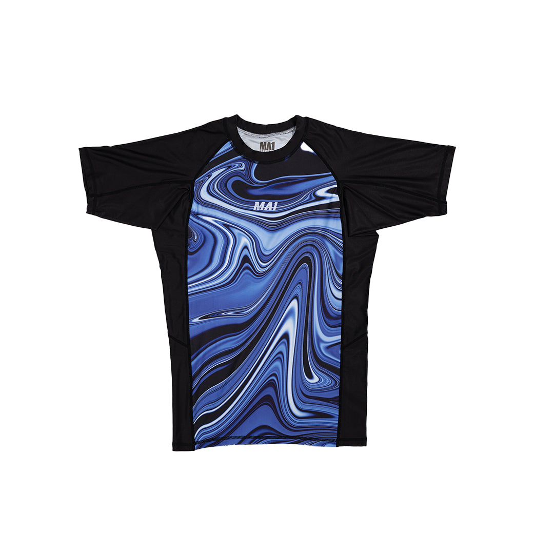 MA1 Liquid Blue Short Sleeve Rashguard - product photo 7