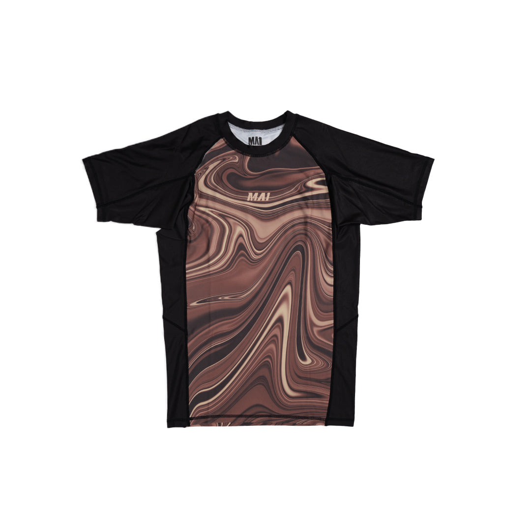 MA1 Liquid Brown Short Sleeve Rashguard - product photo 5