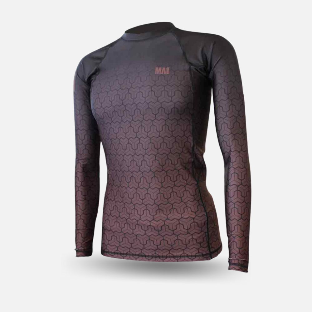 MA1 Long Sleeve Rash Guard - Wagara Brown - product photo 2