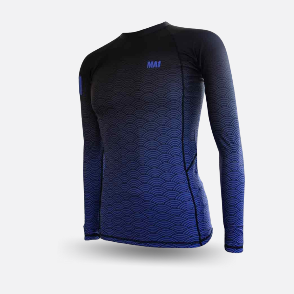 MA1 Long Sleeve Rash Guard - Wagara Blue - product photo 2