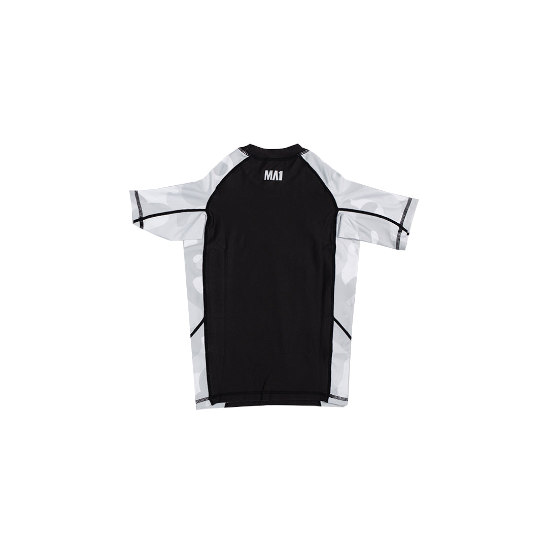 MA1 Kids Camo White Short Sleeve Rashguard - product photo 5