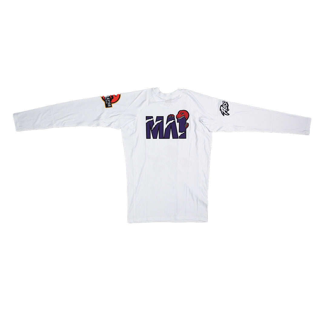 MA1 Absolute Raptors White Long Sleeve Rashguard