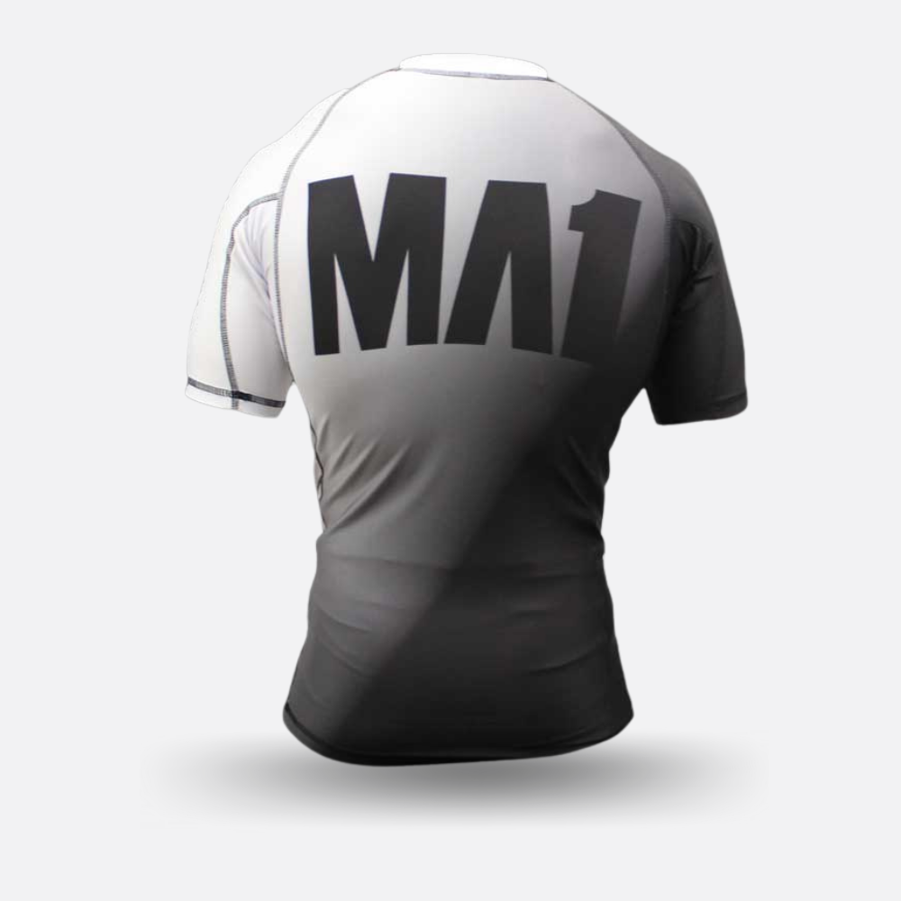 MA1 Short Sleeve Rash Guard - Gradient White - product photo 2