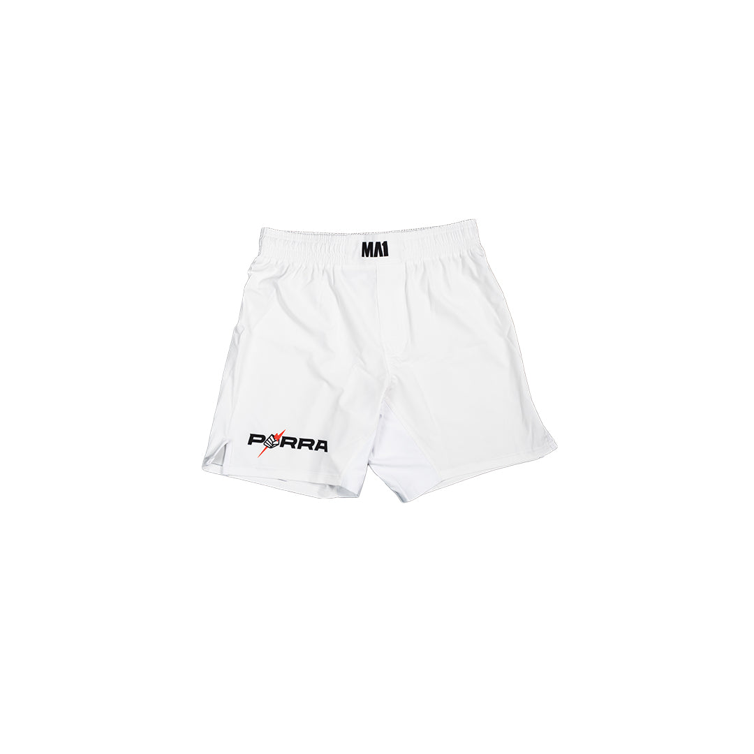 MA1 Porra White Basic Cut MMA Shorts