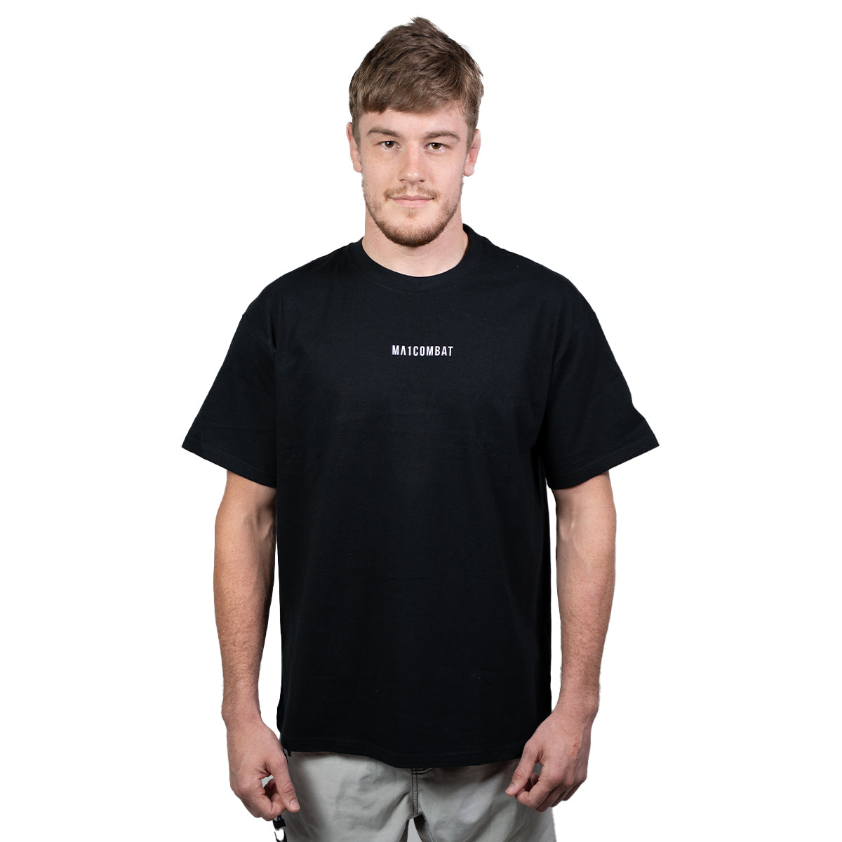 MA1 Combat Casual Oversized Black Tee - Shirts & Tops