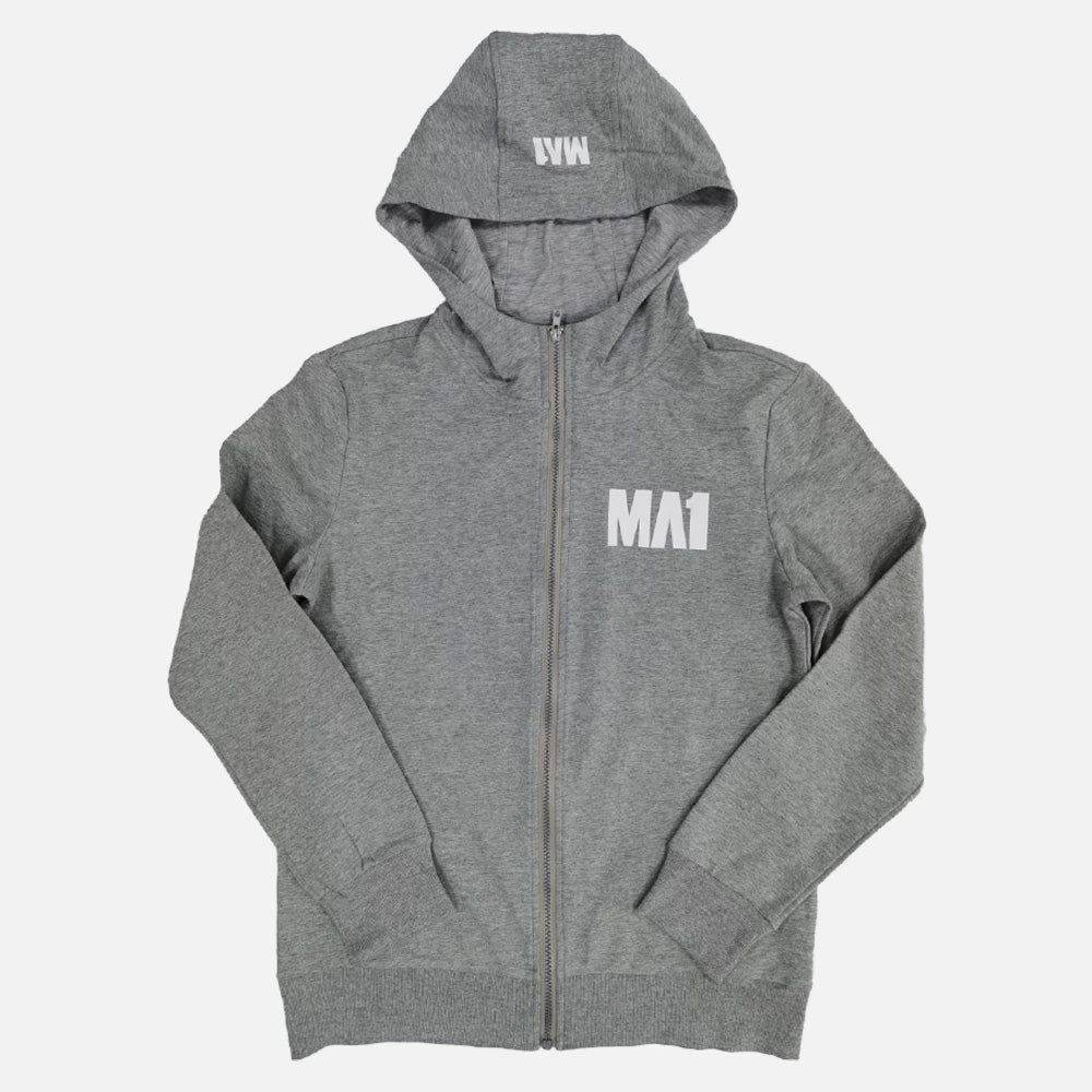 MA1 Basics Grey Zip Hoodie - product photo 2