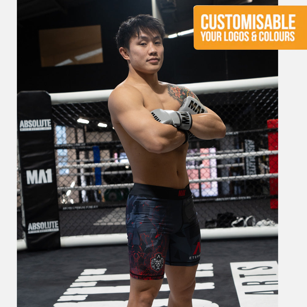 Custom Designed Male Long Vale Tudo Compression Shorts
