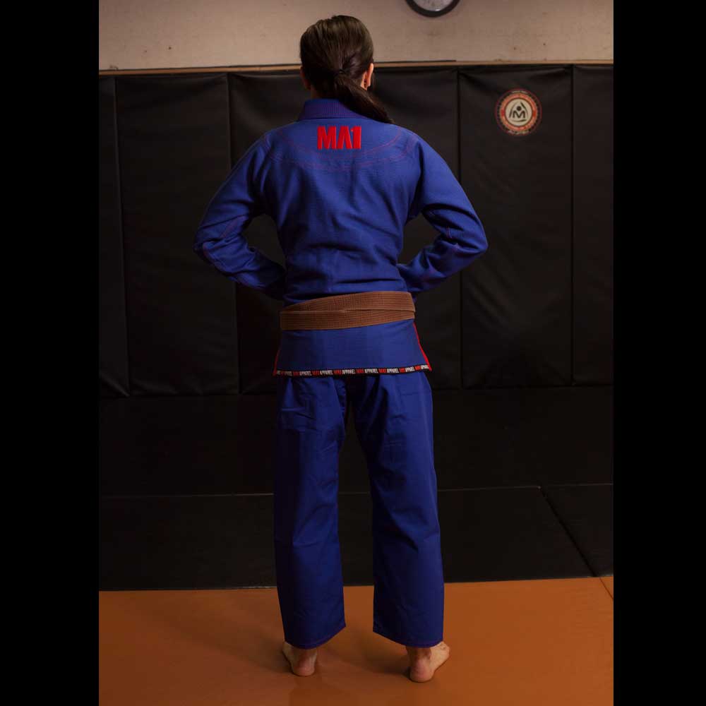 MA1 Female Premium Comp Gi - Blue, Red & White