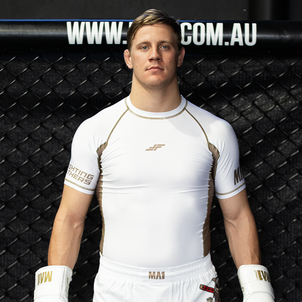 MA1 Fighting Fathers White Short Sleeve Rashguard