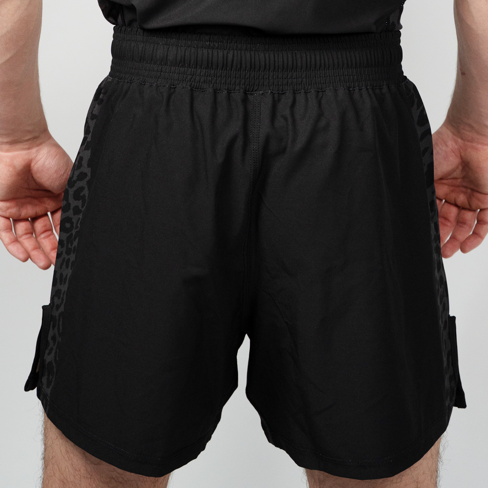 MA1 Black Jag Hybrid Cut MMA Shorts