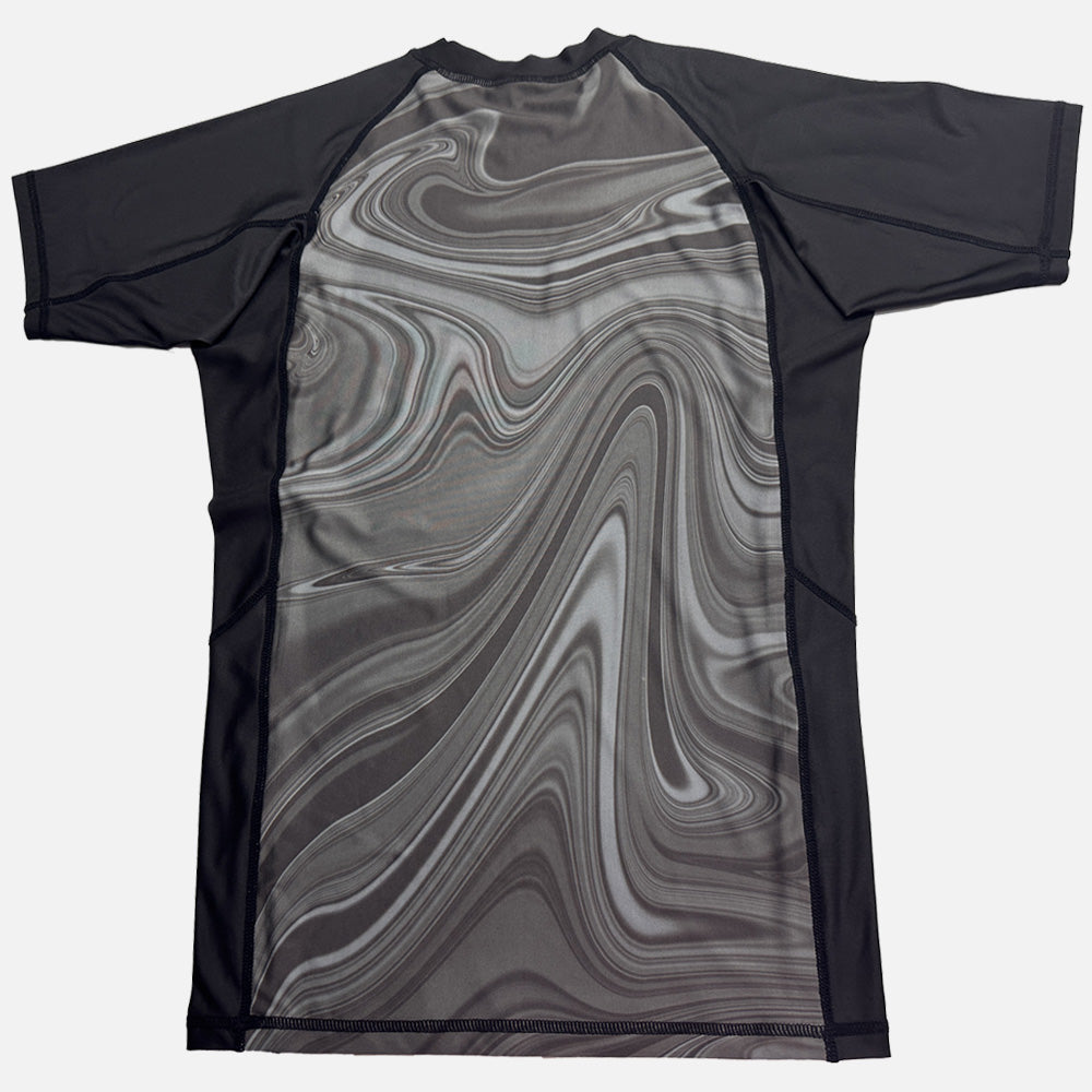 MA1 Liquid Black Short Sleeve Rashguard, back