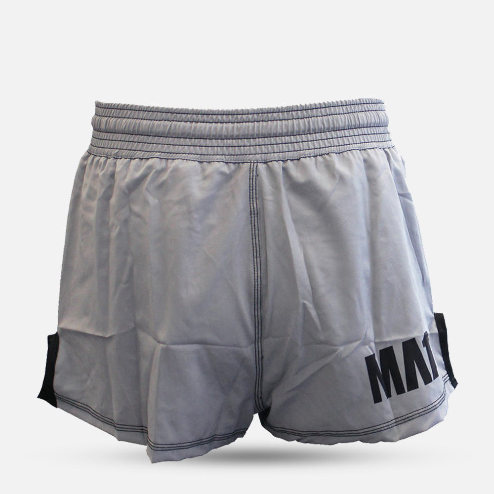 MA1 Combat Basic Grey Black High Cut MMA Shorts - product photo 3