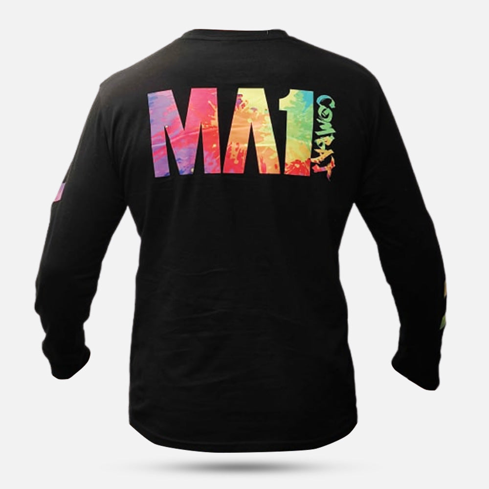 MA1 Combat Black Color Splash Long Sleeve T-Shirt - product photo 3