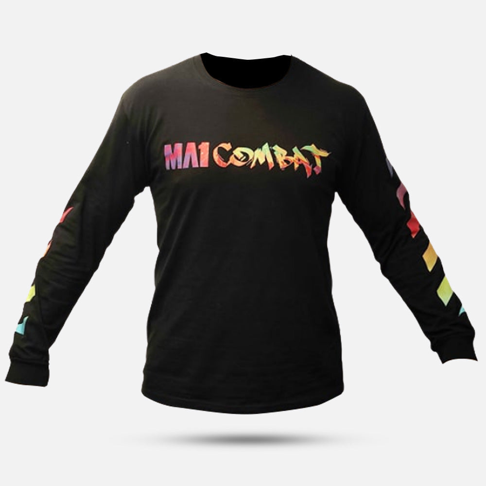 MA1 Combat Black Color Splash Long Sleeve T-Shirt - product photo 2