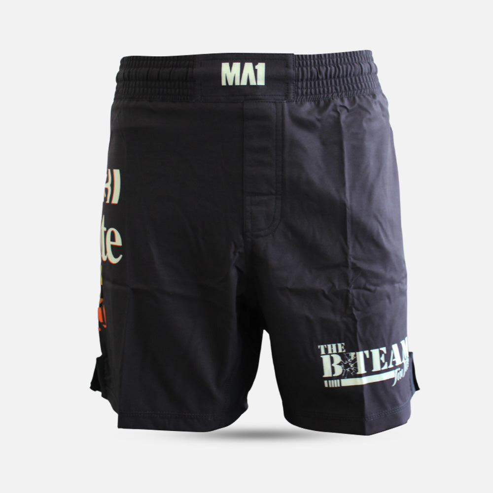 B-Team - Mexican Ground Karate Black Basic MMA Shorts - product photo 2