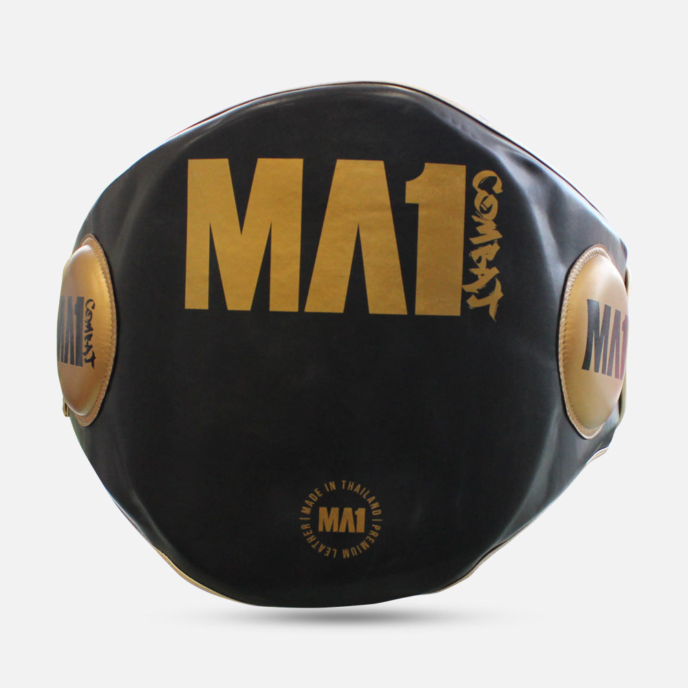 MA1 Thai Made Black Leather Belly Pad - product photo 2