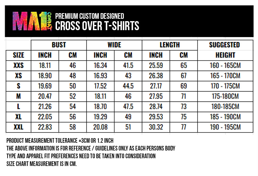 Premium Custom Designed Cross Over T-shirts