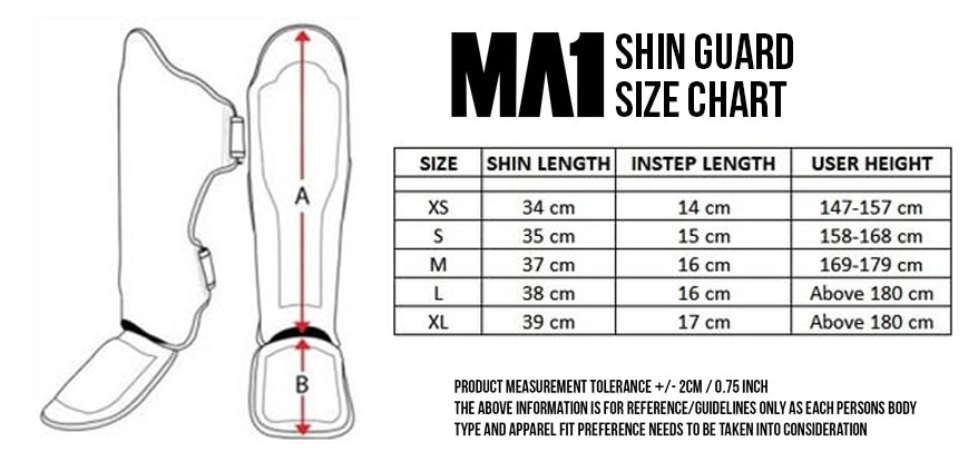 MA1 Black Grey Leather Shin Guards