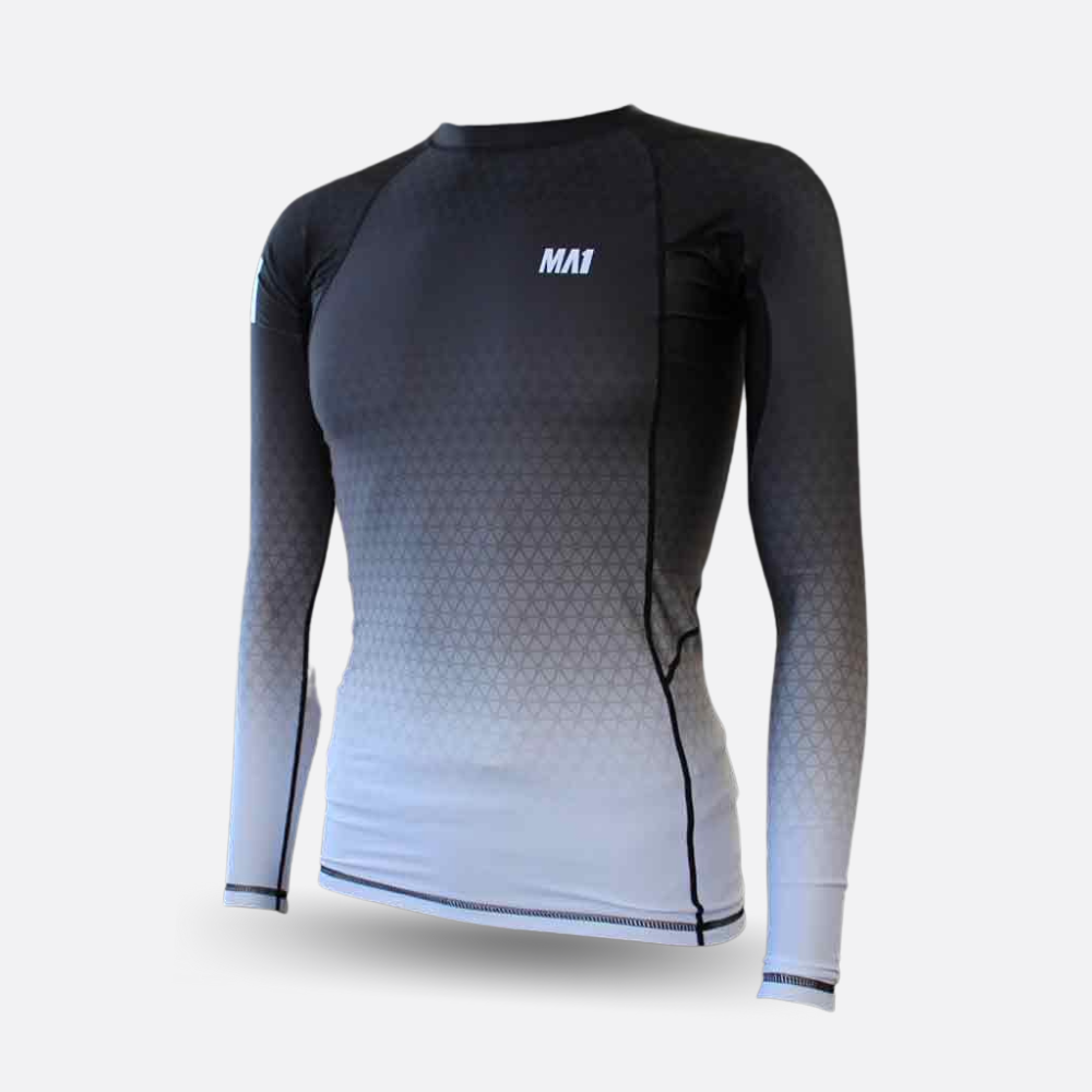 MA1 Long Sleeve Rash Guard - Wagara White - product photo 3