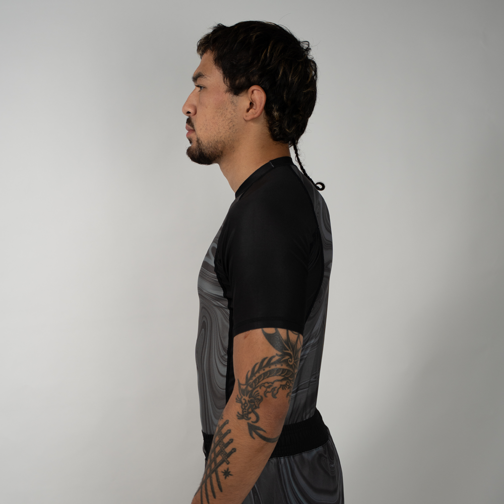 MA1 Liquid Black Short Sleeve Rashguard