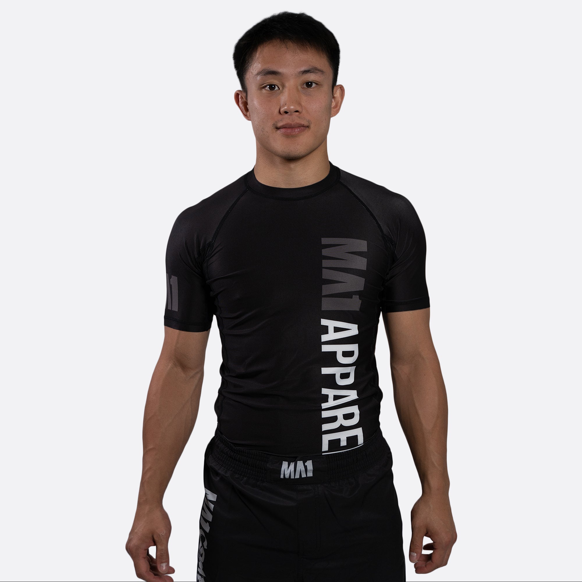 MA1 Short Sleeve Rash Guard - Gradient Black