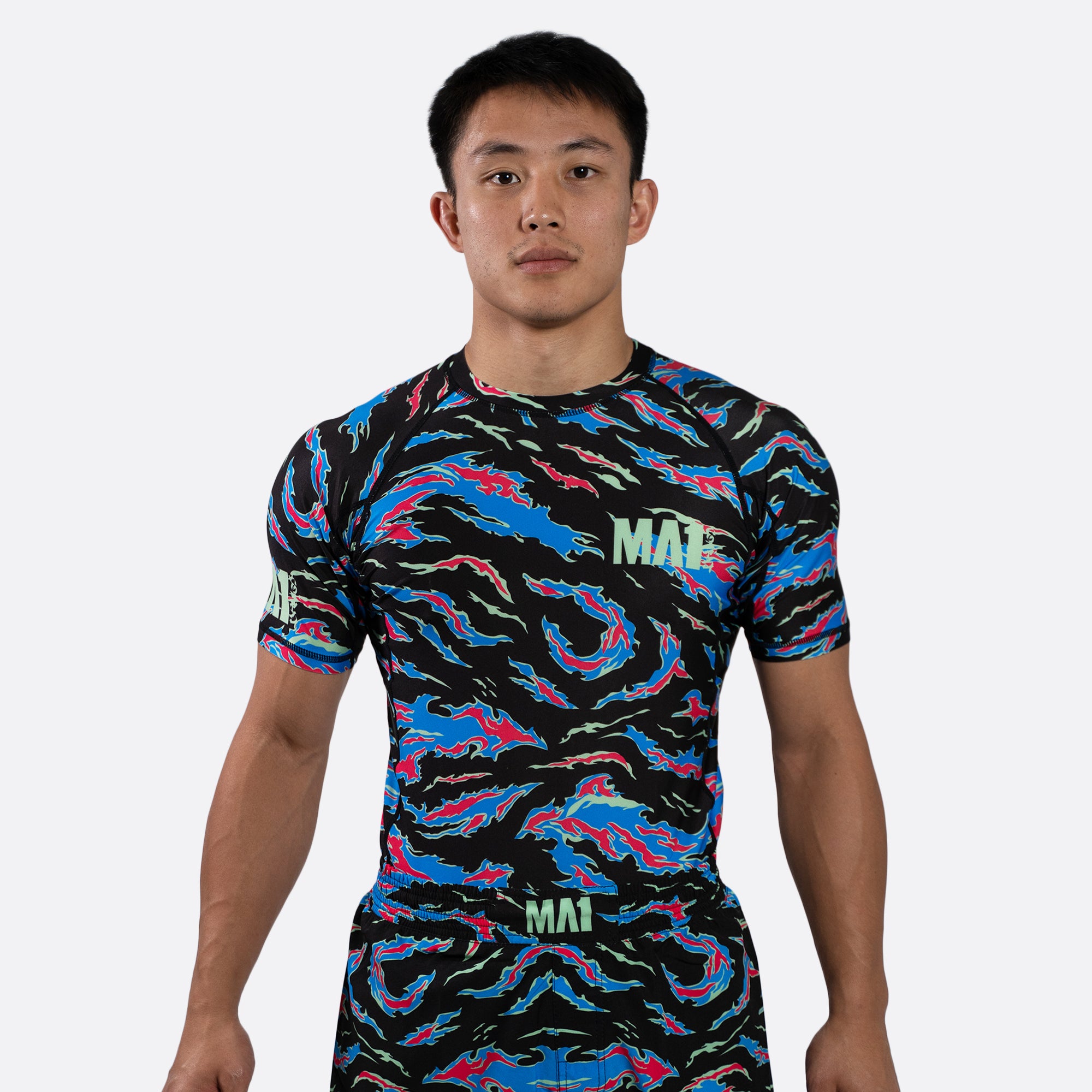 MA1 Camo Fire Short Sleeve Rashguard