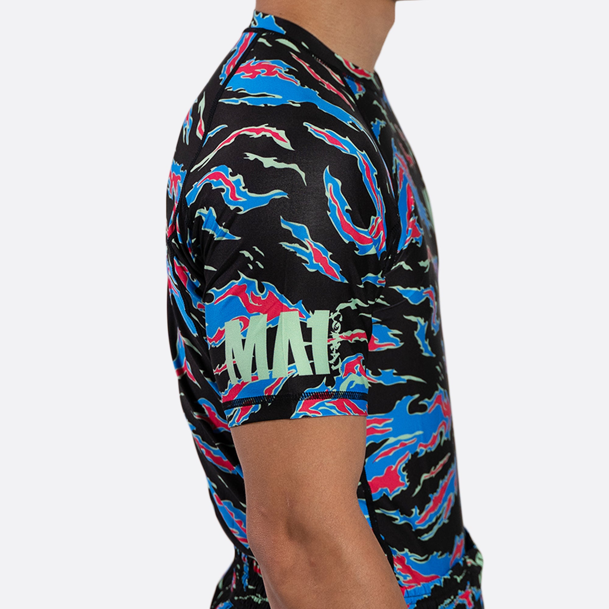 MA1 Camo Fire Short Sleeve Rashguard