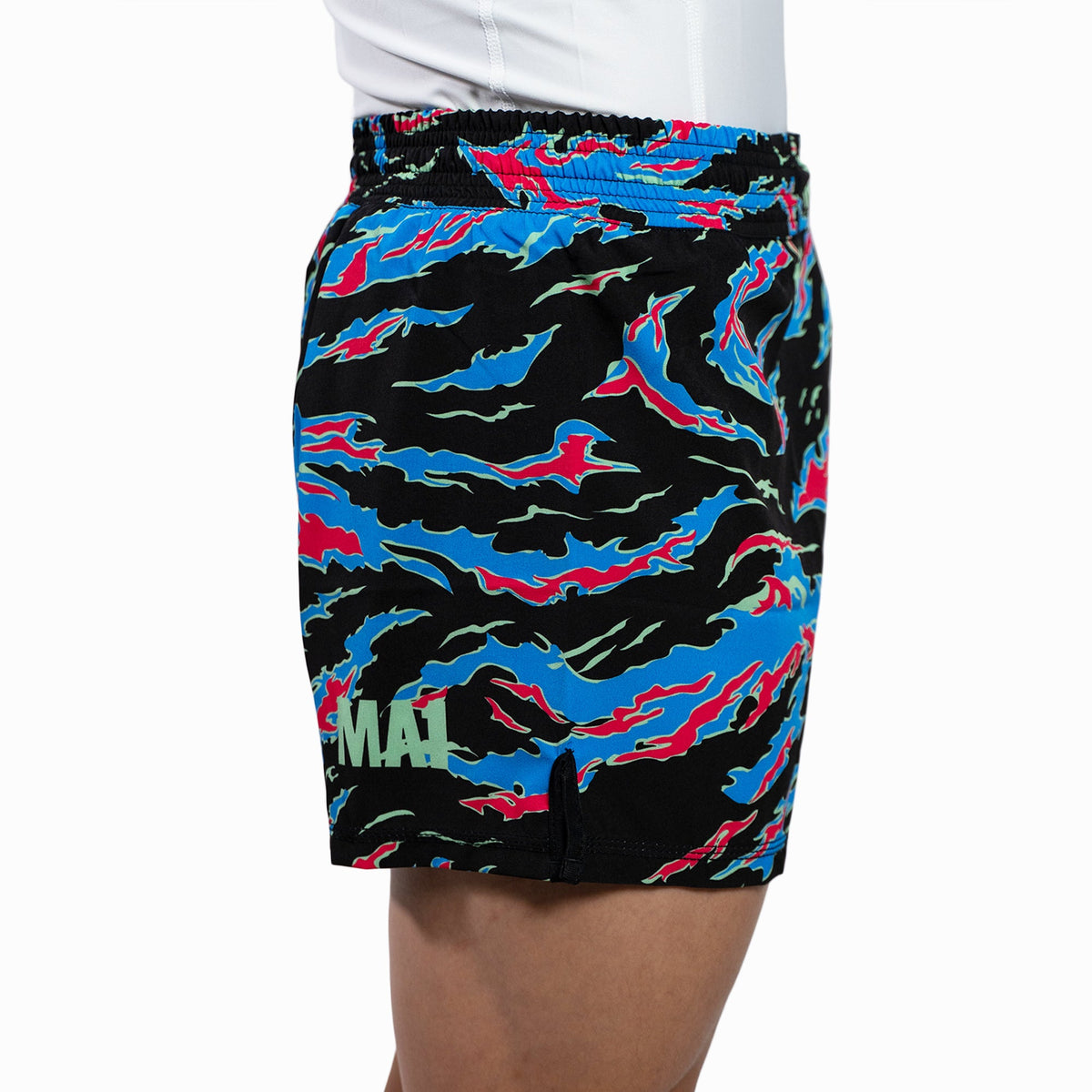 MA1 Camo Fire High Cut MMA Shorts - Inspired by Craig Jones - product photo 3