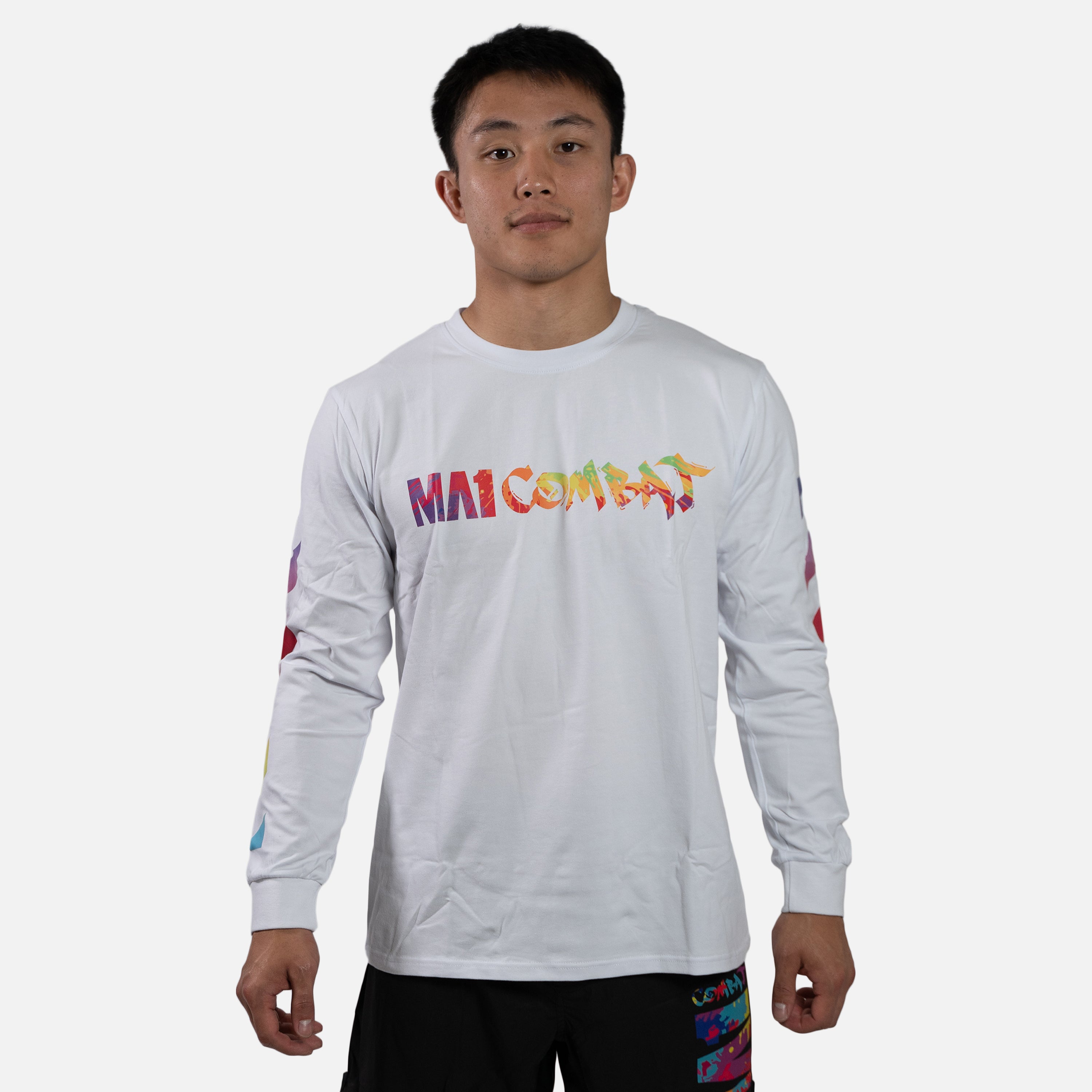 MA1 Combat White Color Splash Long Sleeve T-Shirt