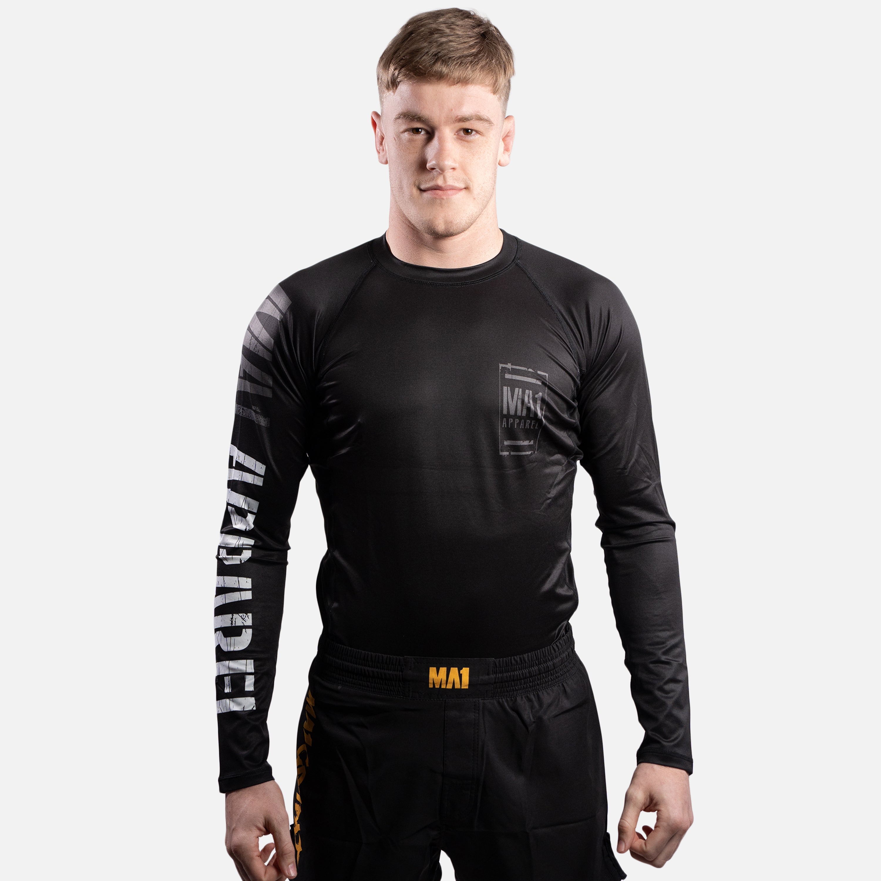 MA1 Long Sleeve Rash Guard - Gradient Black