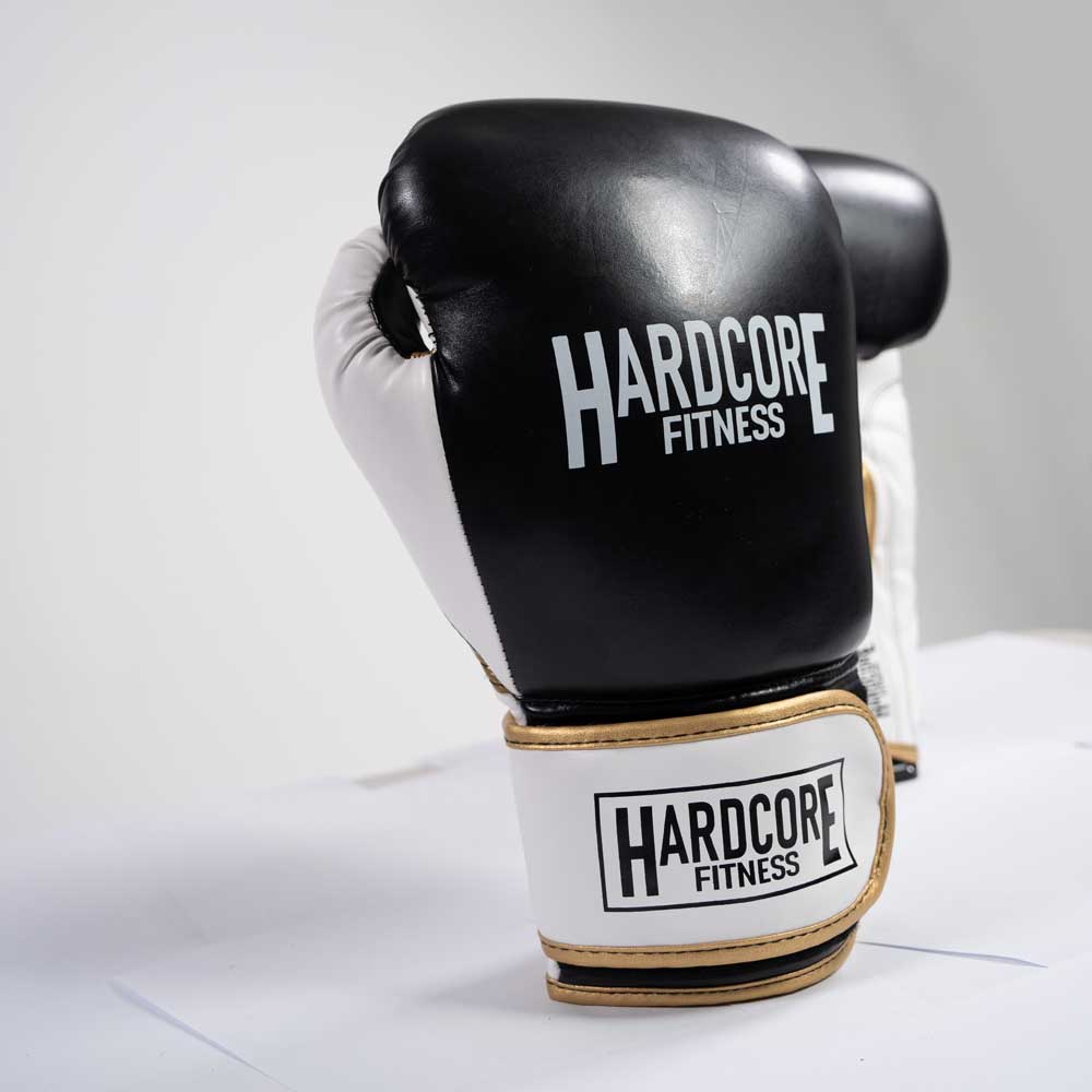 Hardcore gloves - 6oz - Black, White and Gold
