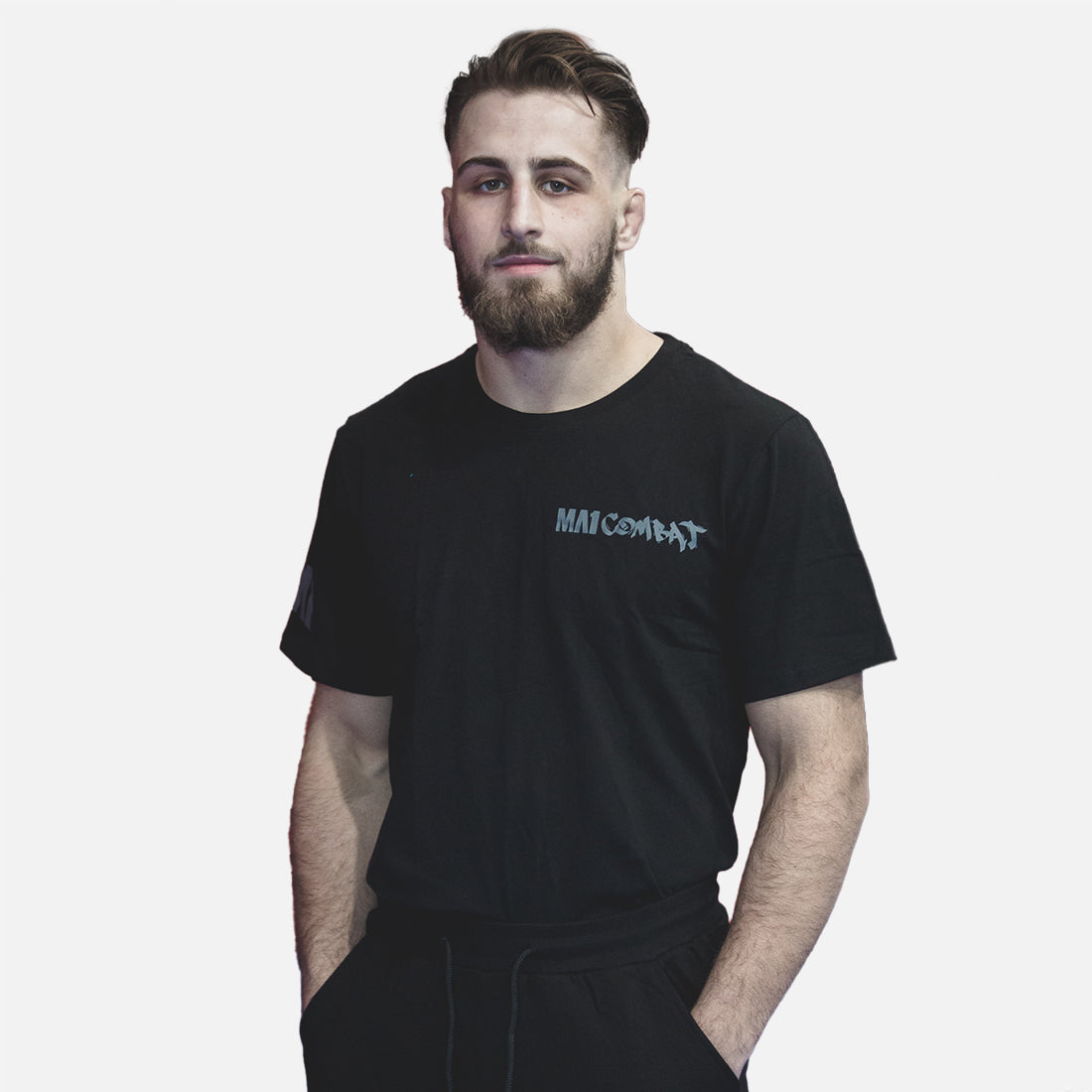MA1 Combat Black on Black T-shirt - Shirts & Tops