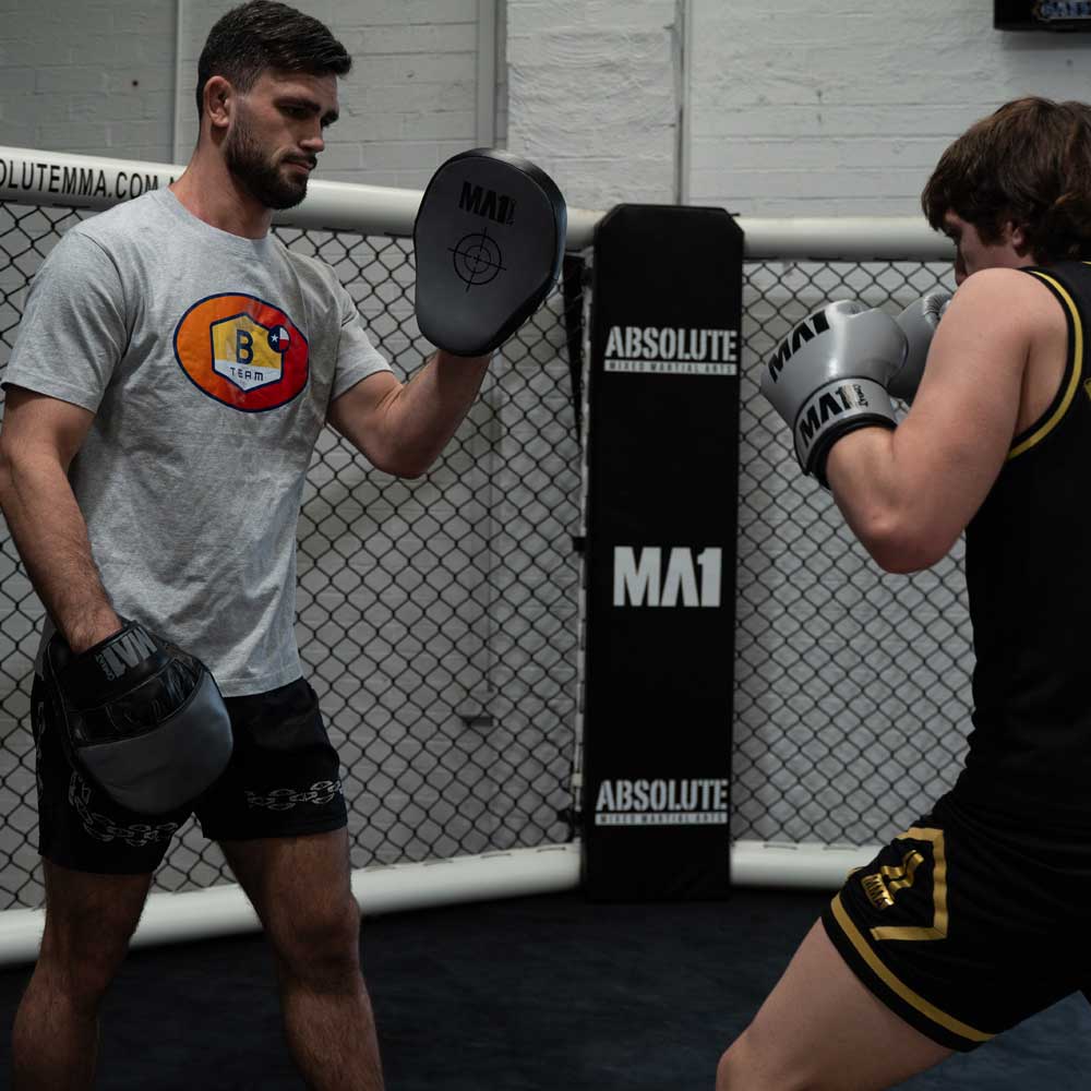 MA1 Kids Combat Grey Leather Focus Pads