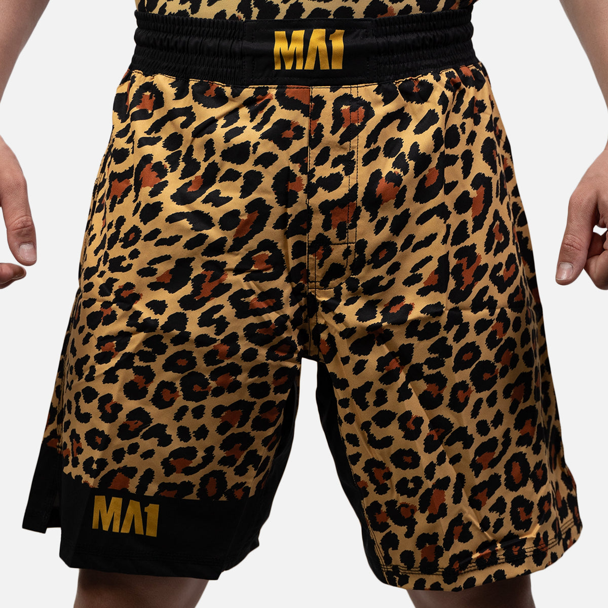 MA1 Craig Jones Gold Leopard MMA Shorts - product photo 2