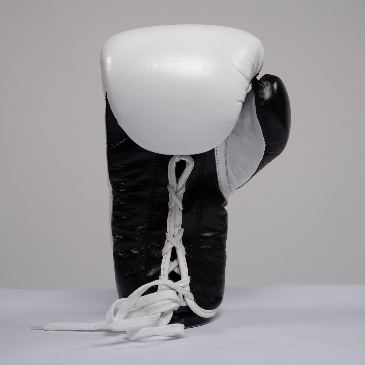 MA1 Elite Leather Lace up Gloves - White - product photo 2