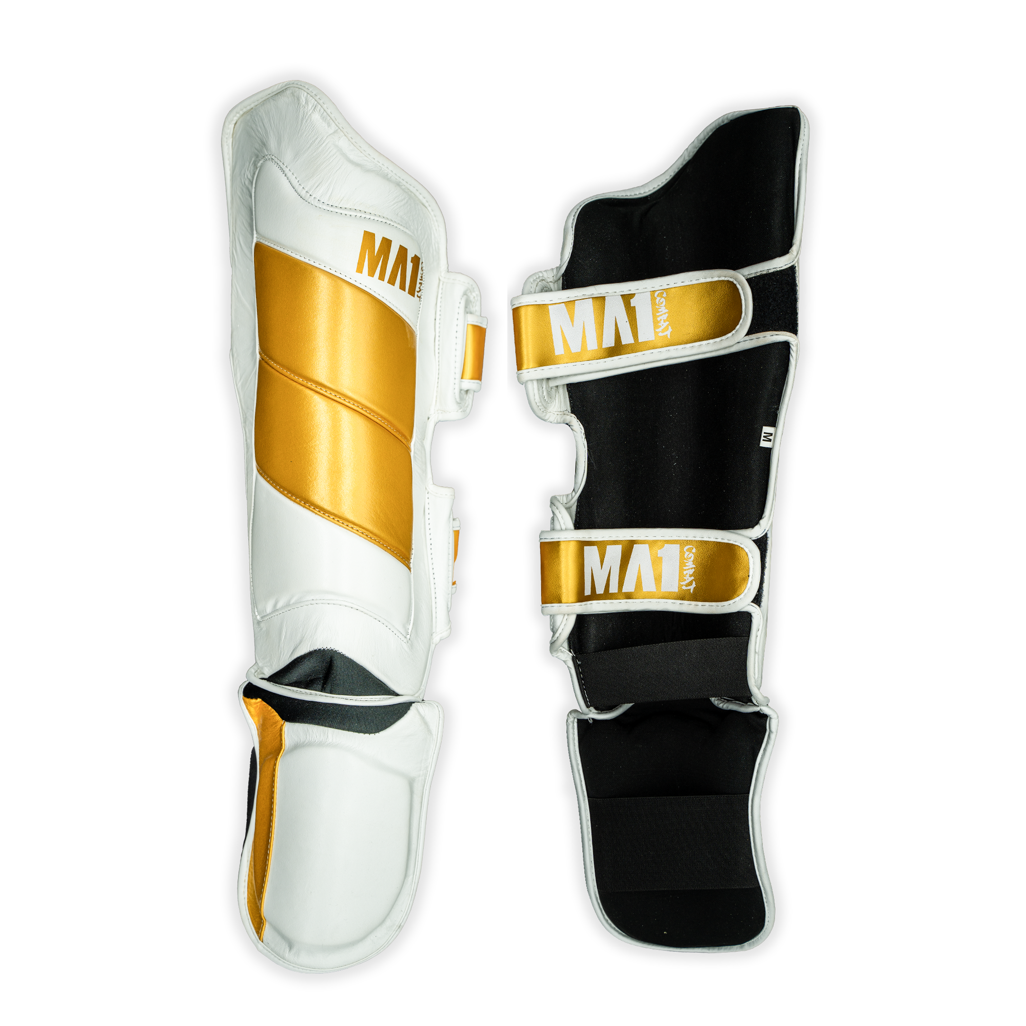 MA1 Combat Premium White Gold Leather Shin Guard