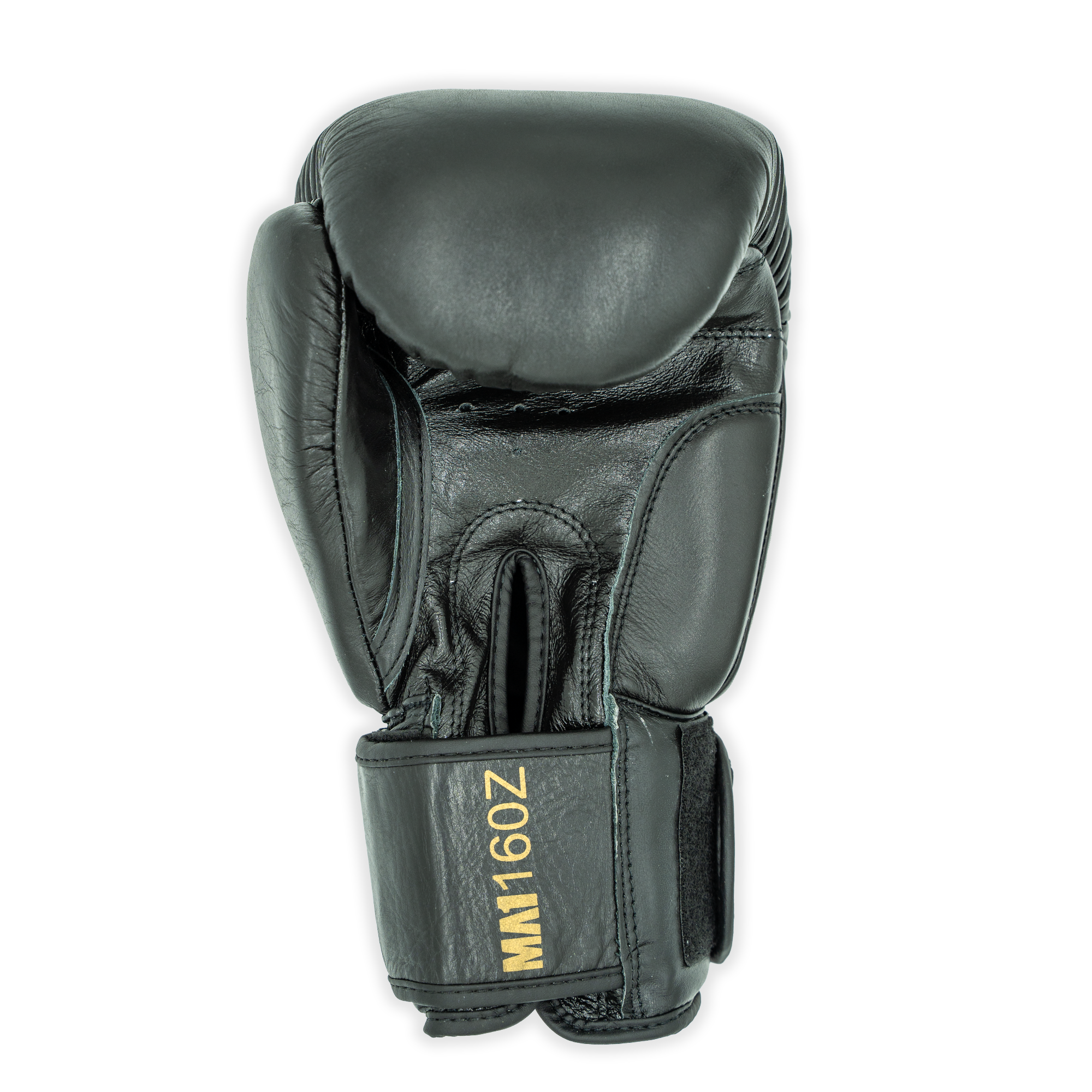 MA1 Combat Black Gold Leather Boxing Gloves
