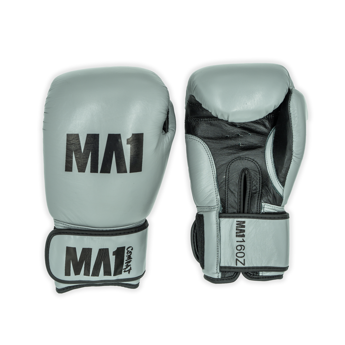 MA1 Combat Leather Boxing Gloves - Grey - product photo 7