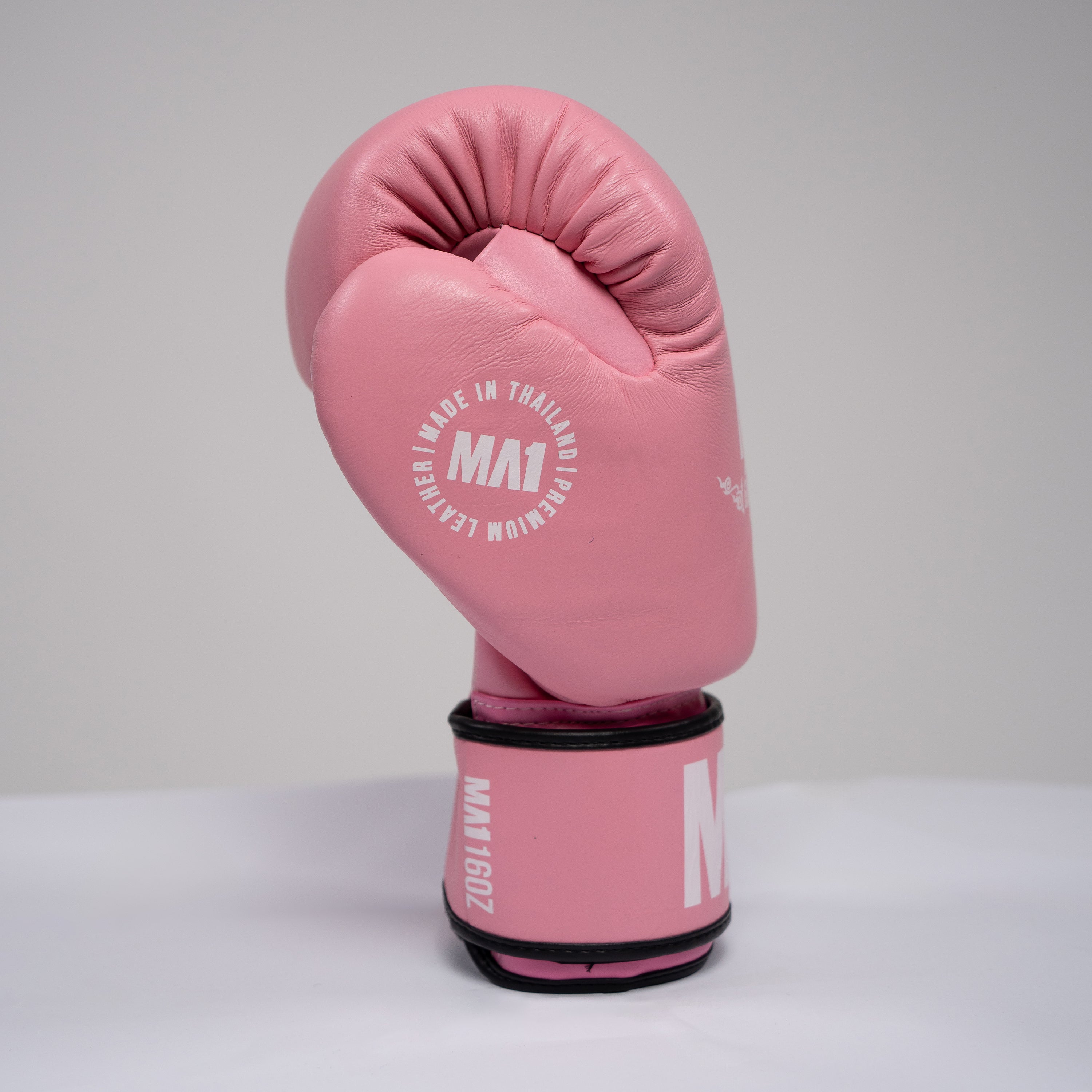 MA1 Thai Made Pink Leather Boxing Gloves