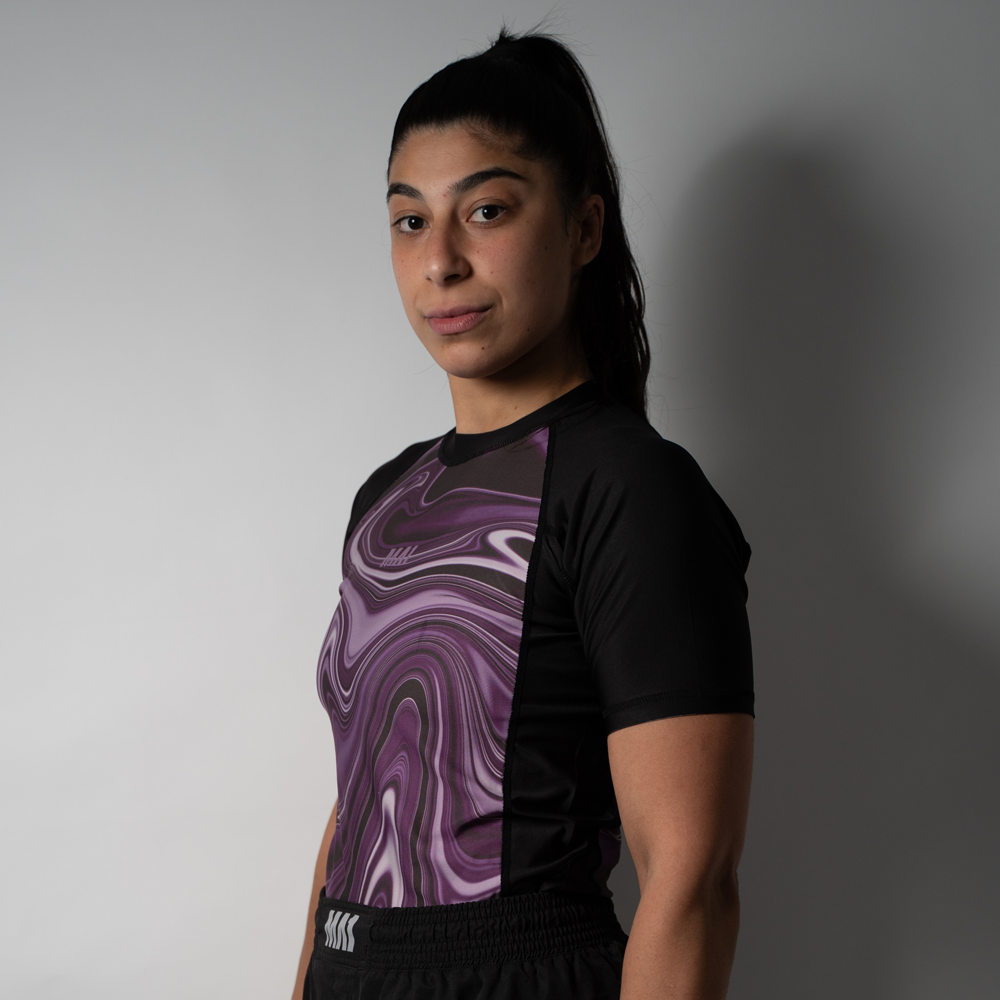 MA1 Liquid Purple Short Sleeve Rashguard - product photo 5