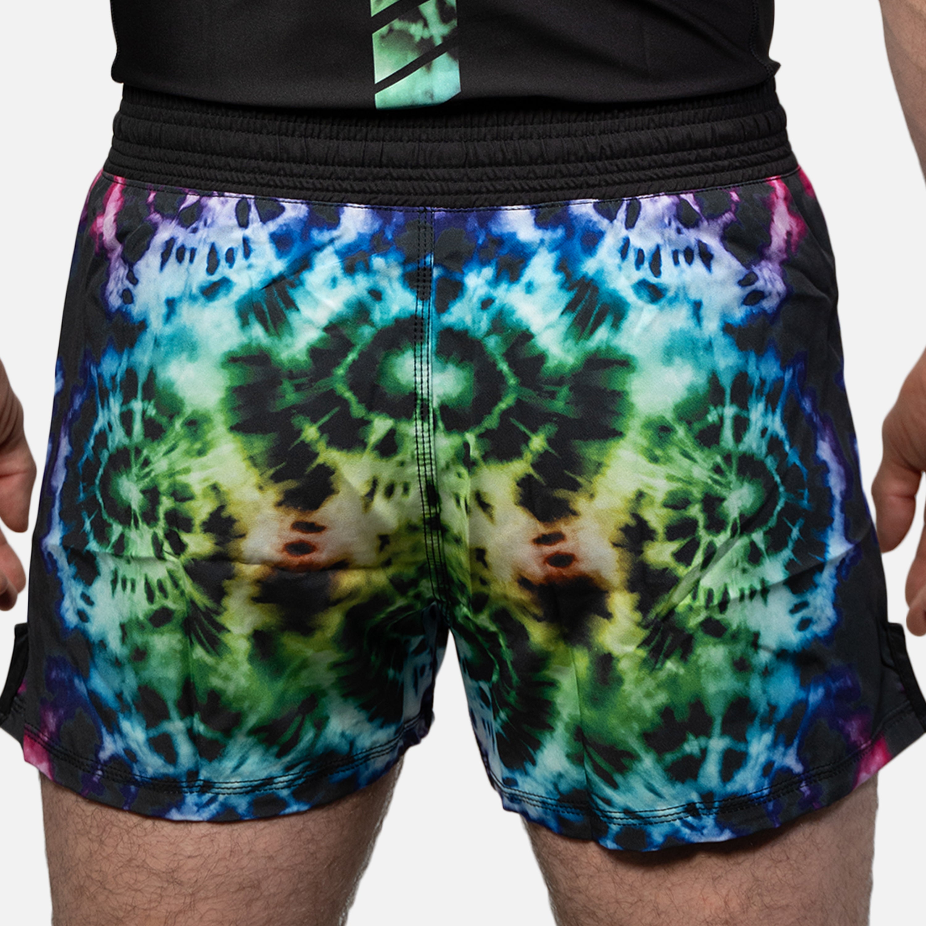 MA1 Tie Dye Black High Cut MMA Shorts