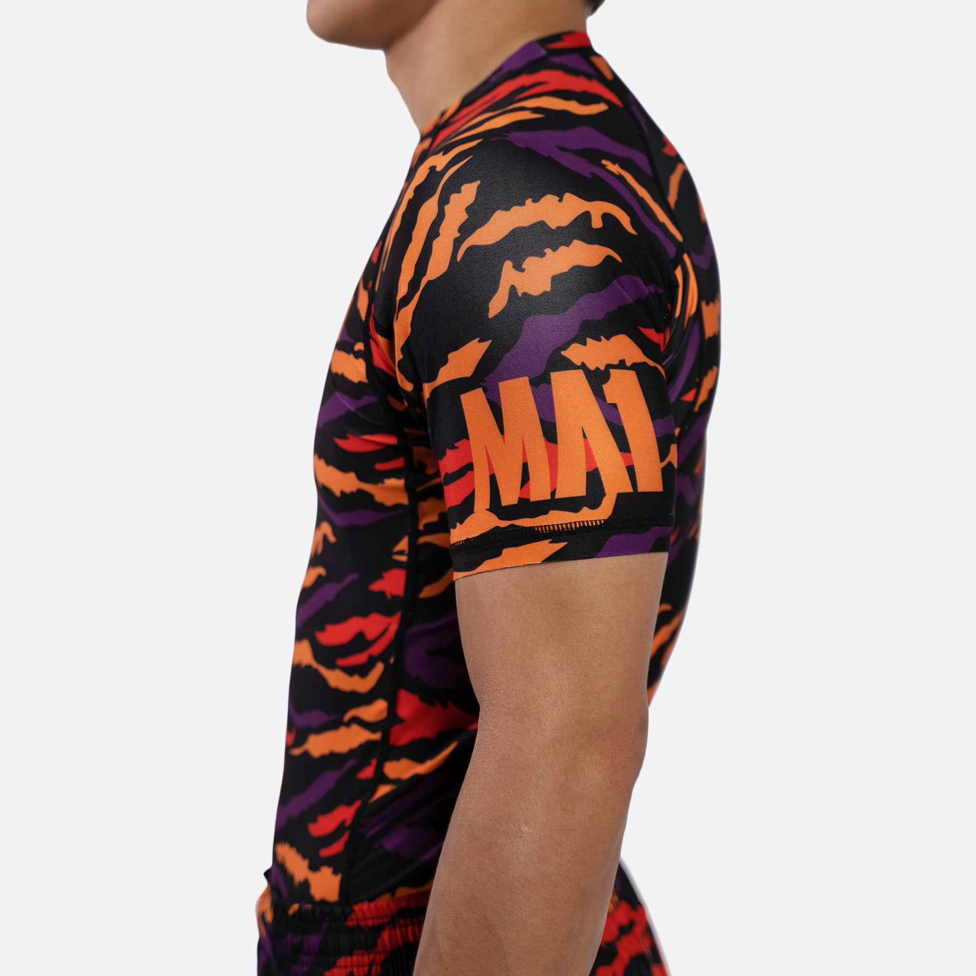 MA1 Tiger Stripe Short Sleeve Rash Guard