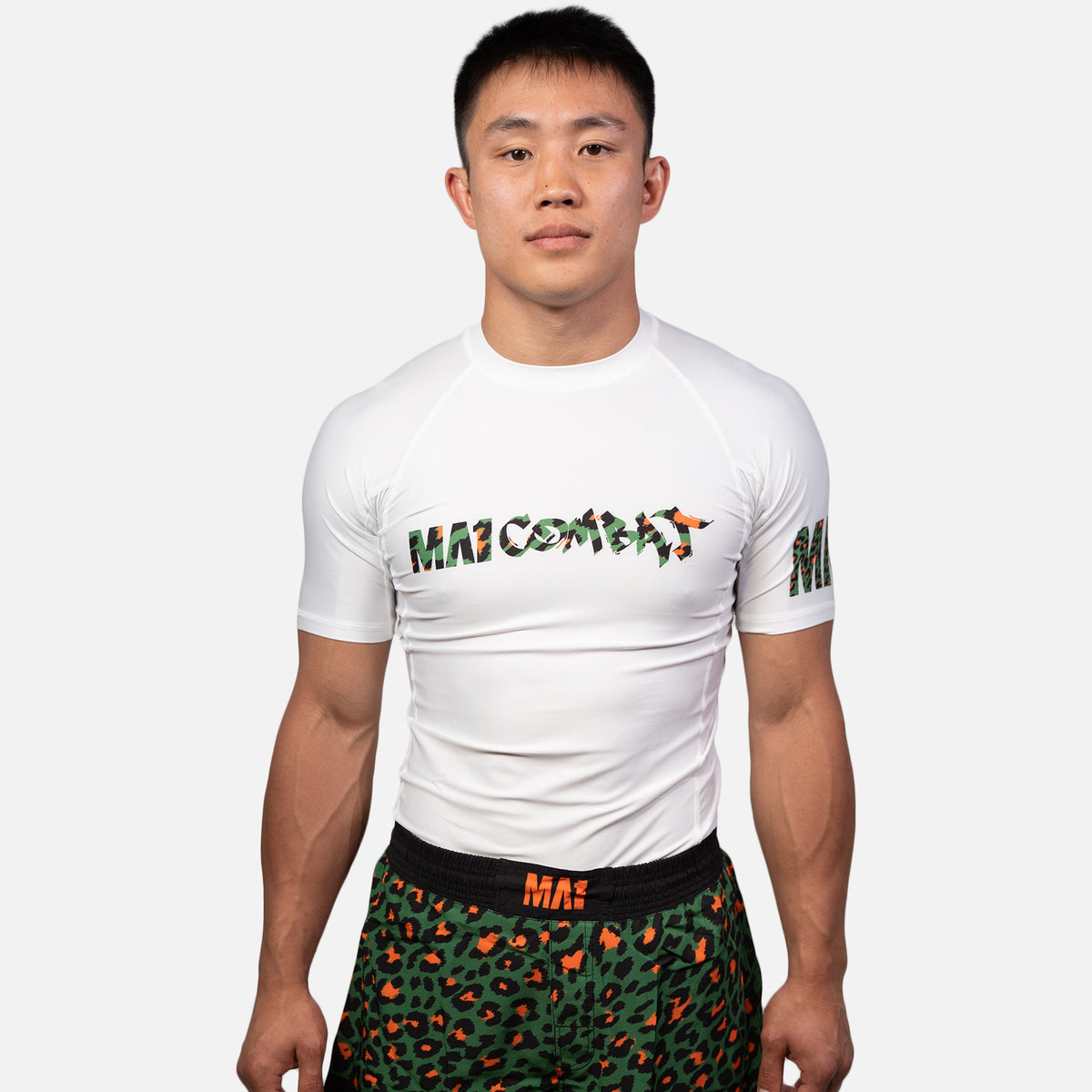 MA1 Craig Jones Tropic Leopard Logo Short Sleeve Rash Guard