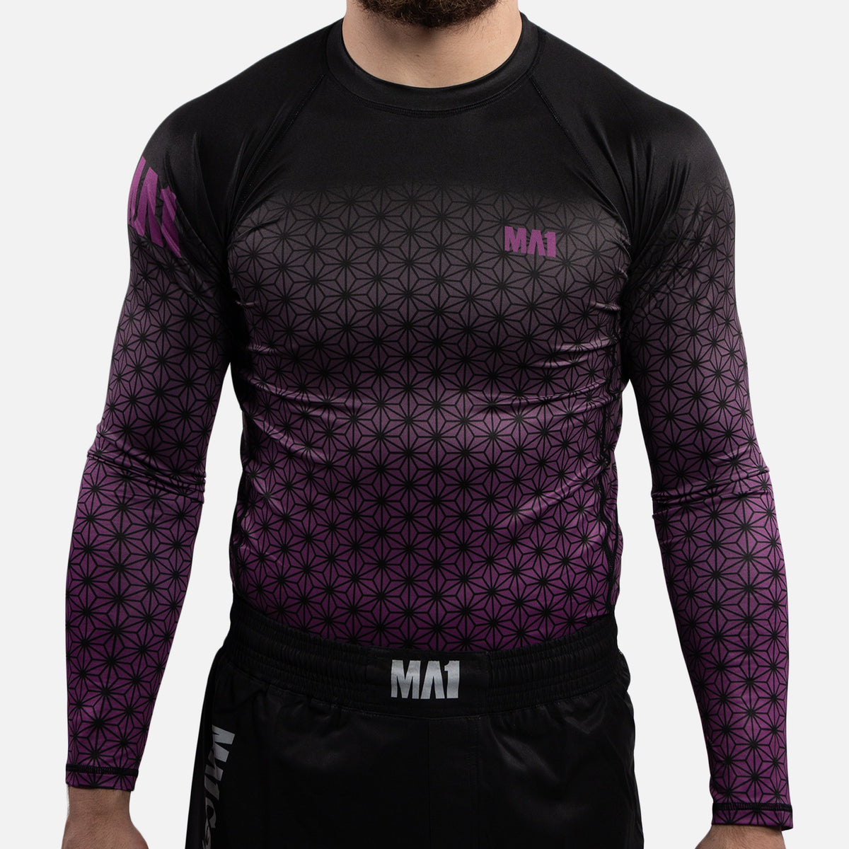 MA1 Long Sleeve Rash Guard - Wagara Purple - product photo 2