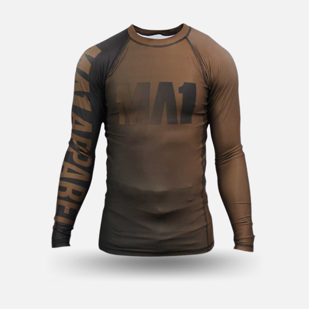 MA1 Long Sleeve Rash Guard - Gradient Brown